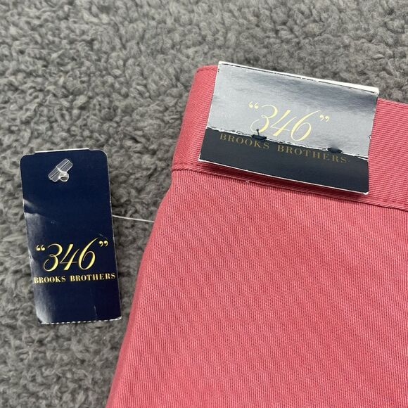 346 Brooks Brother Mens Pink Flat Front Advantage Chino Pants Size 38X30 - Picture 3 of 5